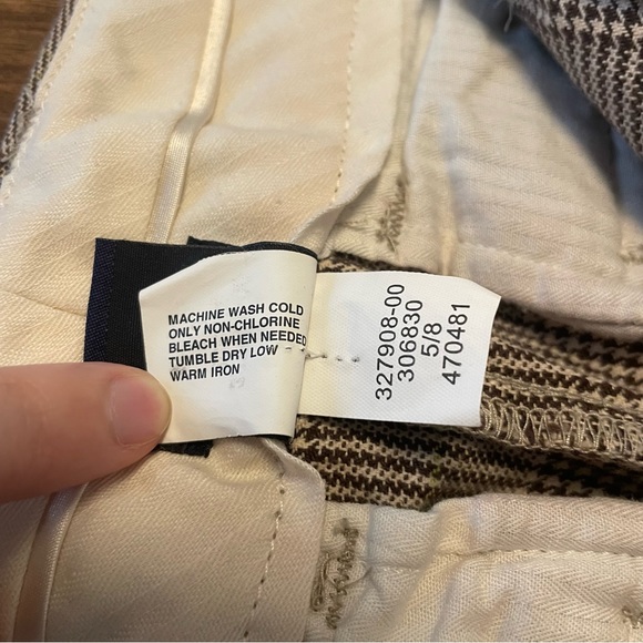 Women’s GAP Flare Pants - Tan Houndstooth Plaid - Picture 7 of 7